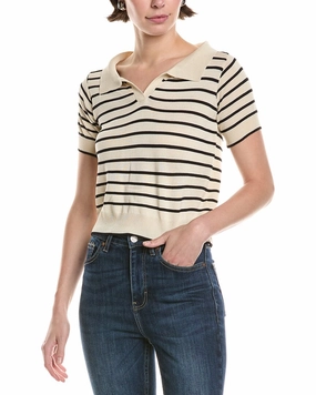 Abbey Cropped Polo Top