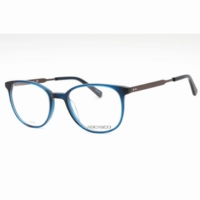 Adensco Men's Eyeglasses - Crystal Blue Plastic Oval Full Rim Frame | AD 122 0QM4 00