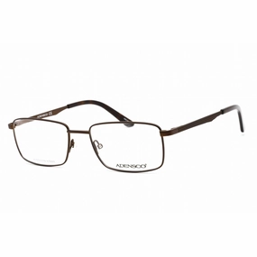 Adensco Men's Eyeglasses - Matte Brown Stainless Steel Rectangular | AD 129 04IN 00