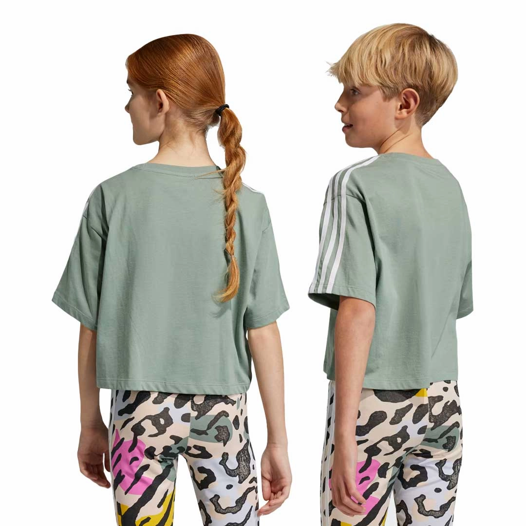 adidas - Kids' (Junior) Animal Print Crop T-Shirt (IB8582)