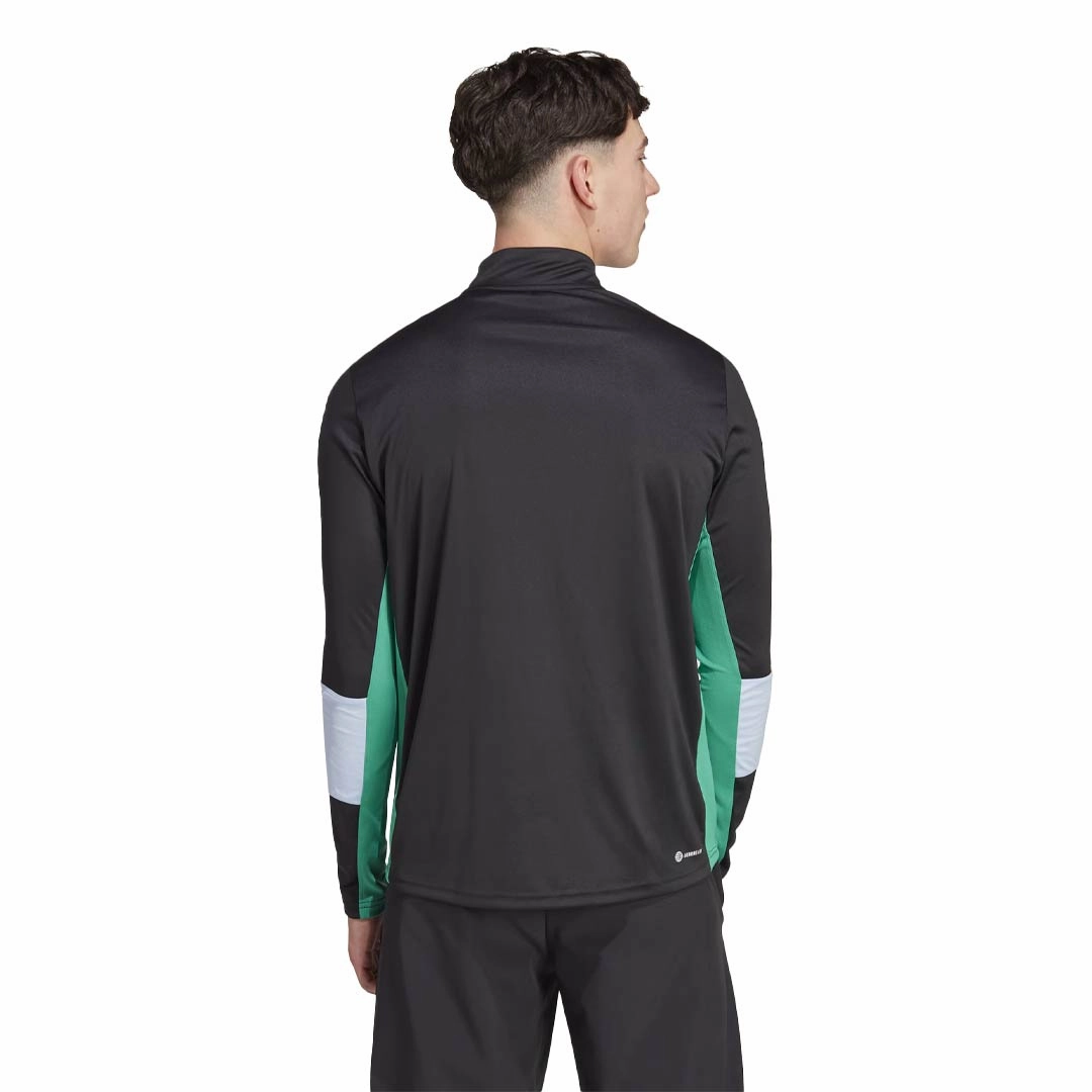 adidas - Men's Training Colourblock 1/4 Zip Long Sleeve T-Shirt (IN5081)
