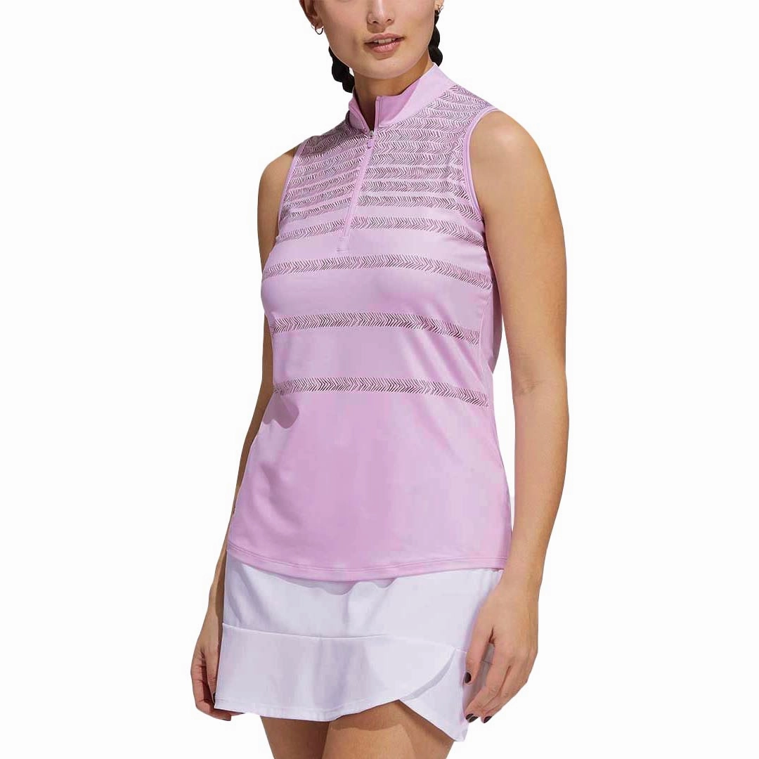 adidas - Women's Herringbone Stripe Sleeveless Polo (HG6961)