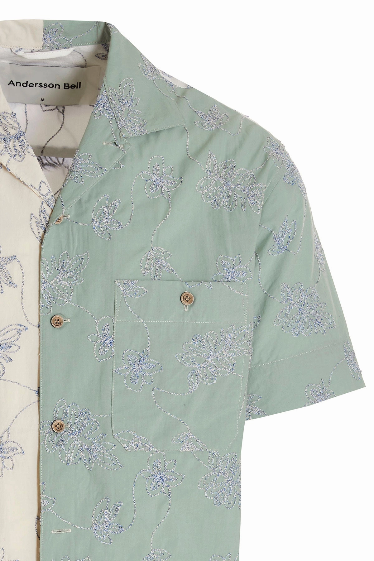 Andersson Bell Floral Printed Color-Block Shirt