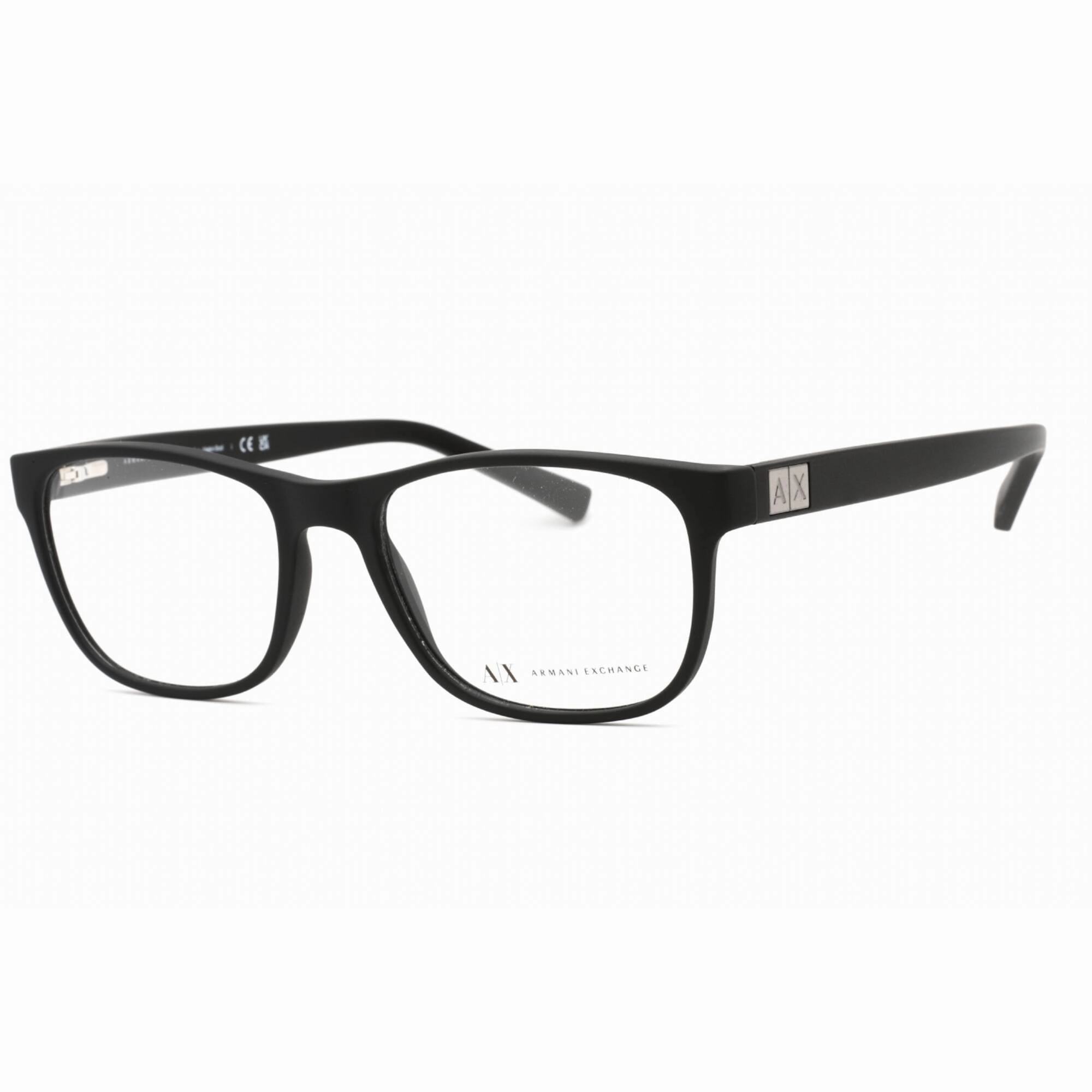 Armani Exchange Men's Eyeglasses - Black Rectangular Frame Clear Lens | AX3034F 8078