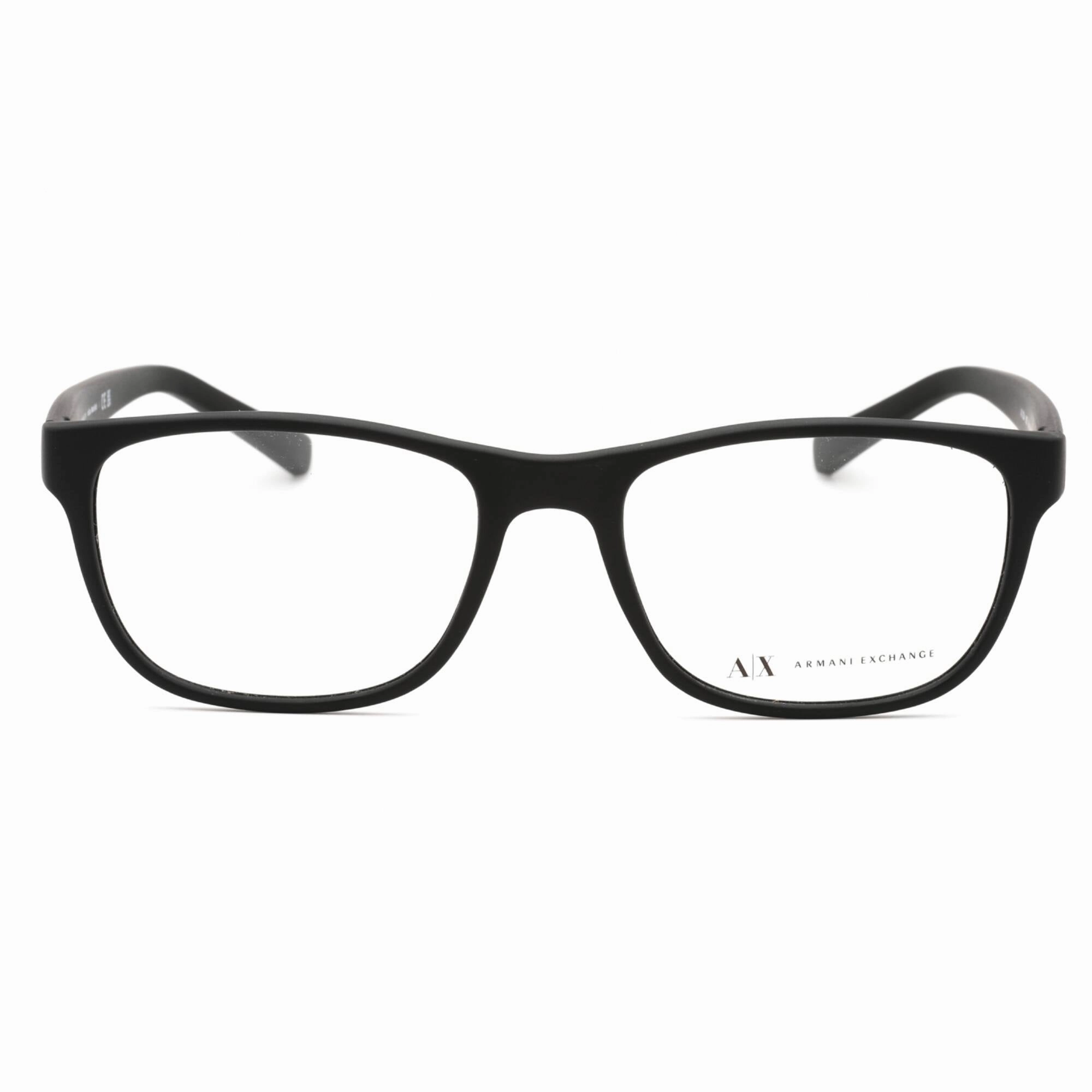 Armani Exchange Men's Eyeglasses - Black Rectangular Frame Clear Lens | AX3034F 8078