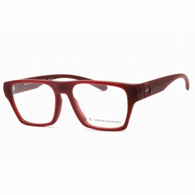 Armani Exchange Men's Eyeglasses - Matte Bordeaux Frame Clear Lens | 0AX3097F 8274