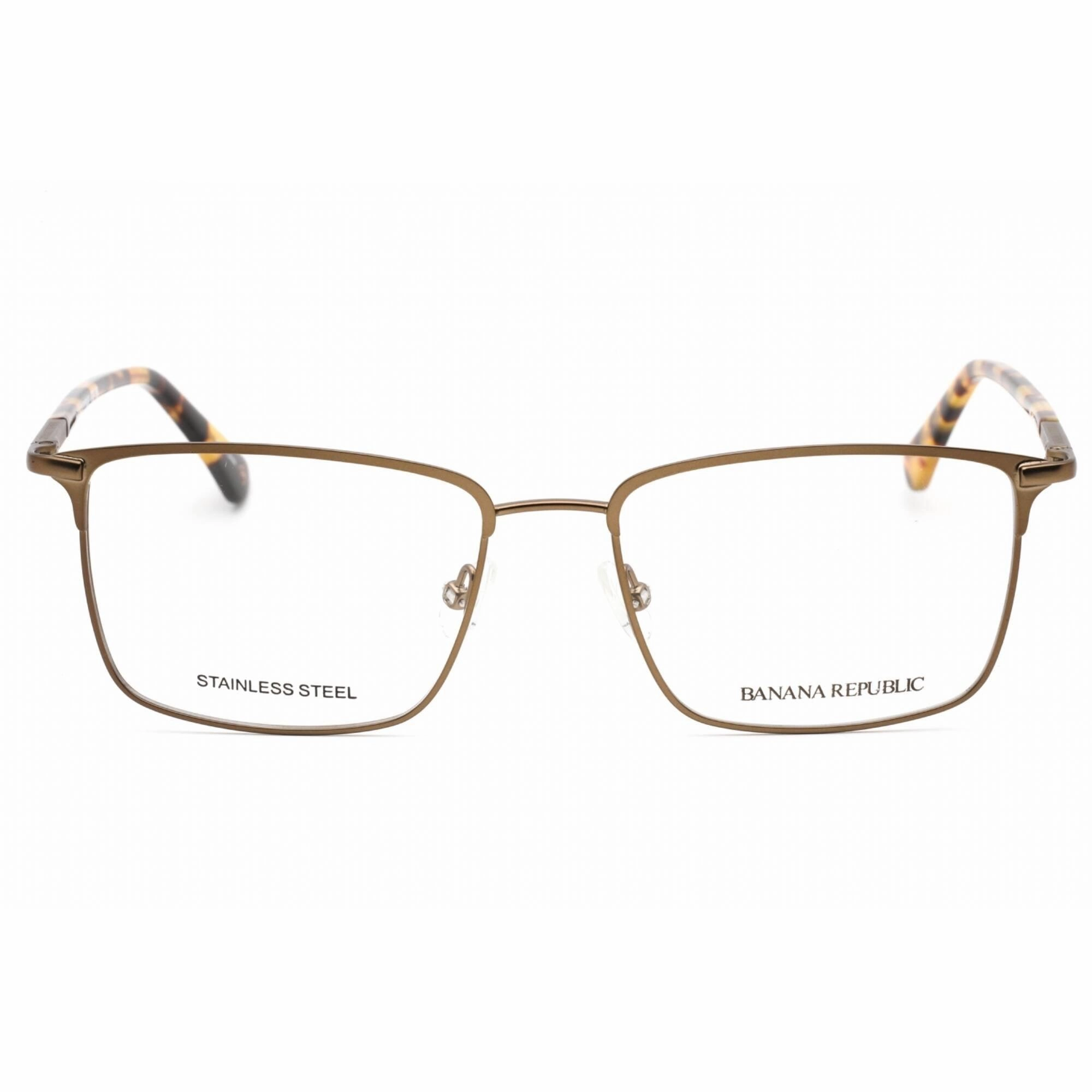 Banana Republic Men's Eyeglasses - Light Brown Metal Rectangular Frame | WES 0TUI 00