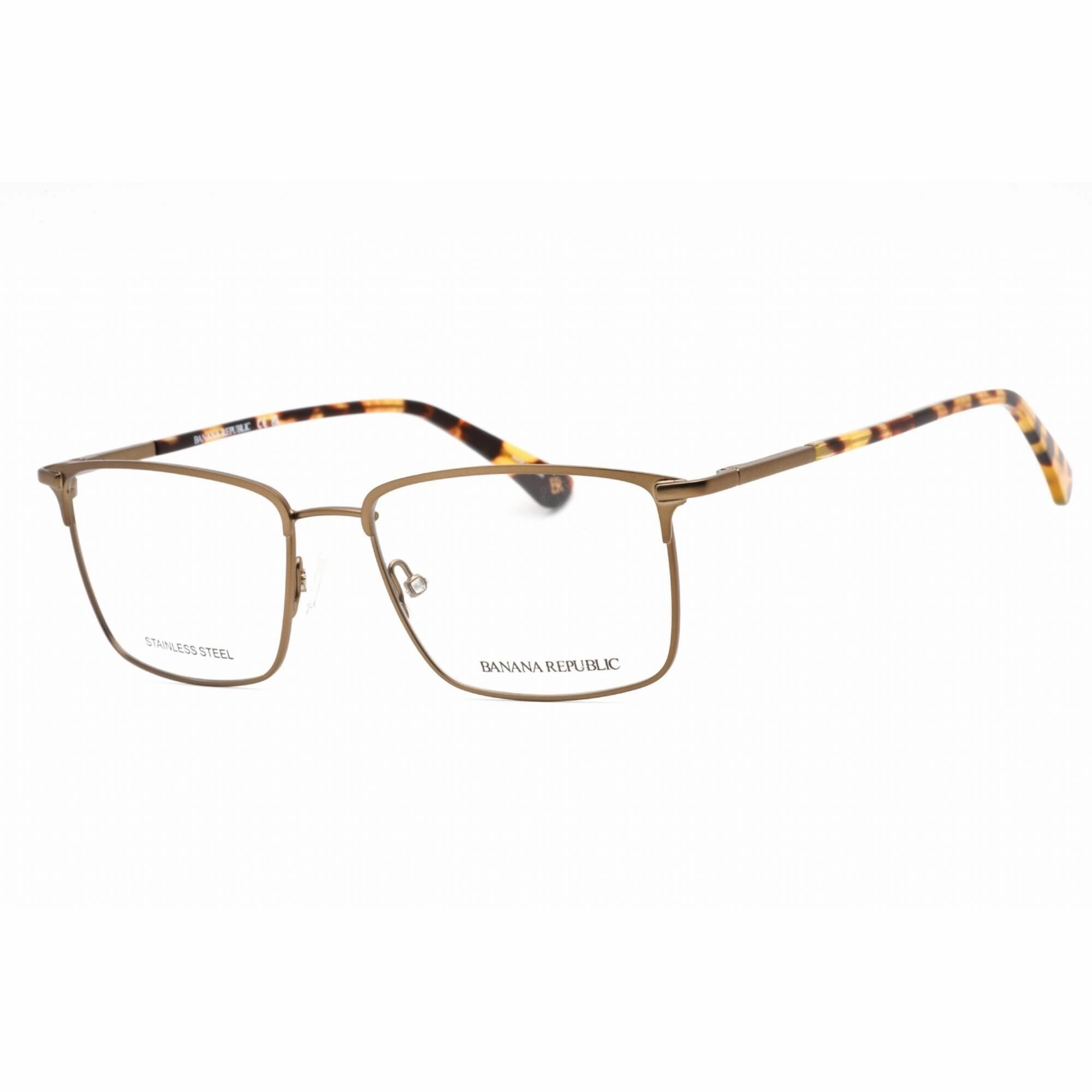 Banana Republic Men's Eyeglasses - Light Brown Metal Rectangular Frame | WES 0TUI 00
