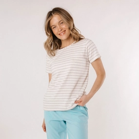 Basic Tee, Grey Venice Stripe