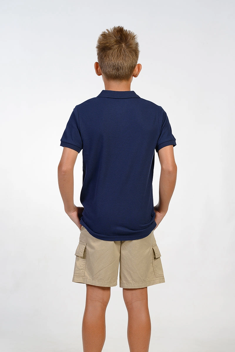 Boy's short sleeve polo for school