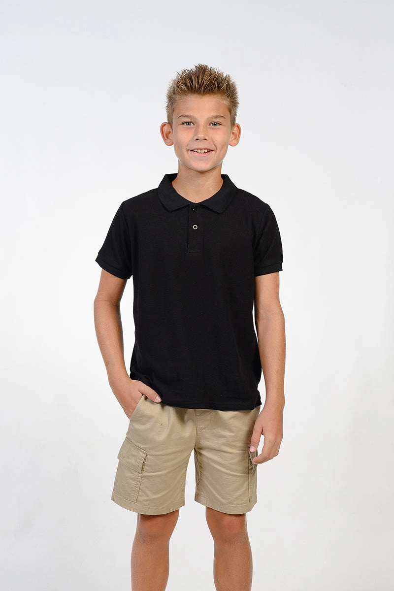 Boy's short sleeve polo for school