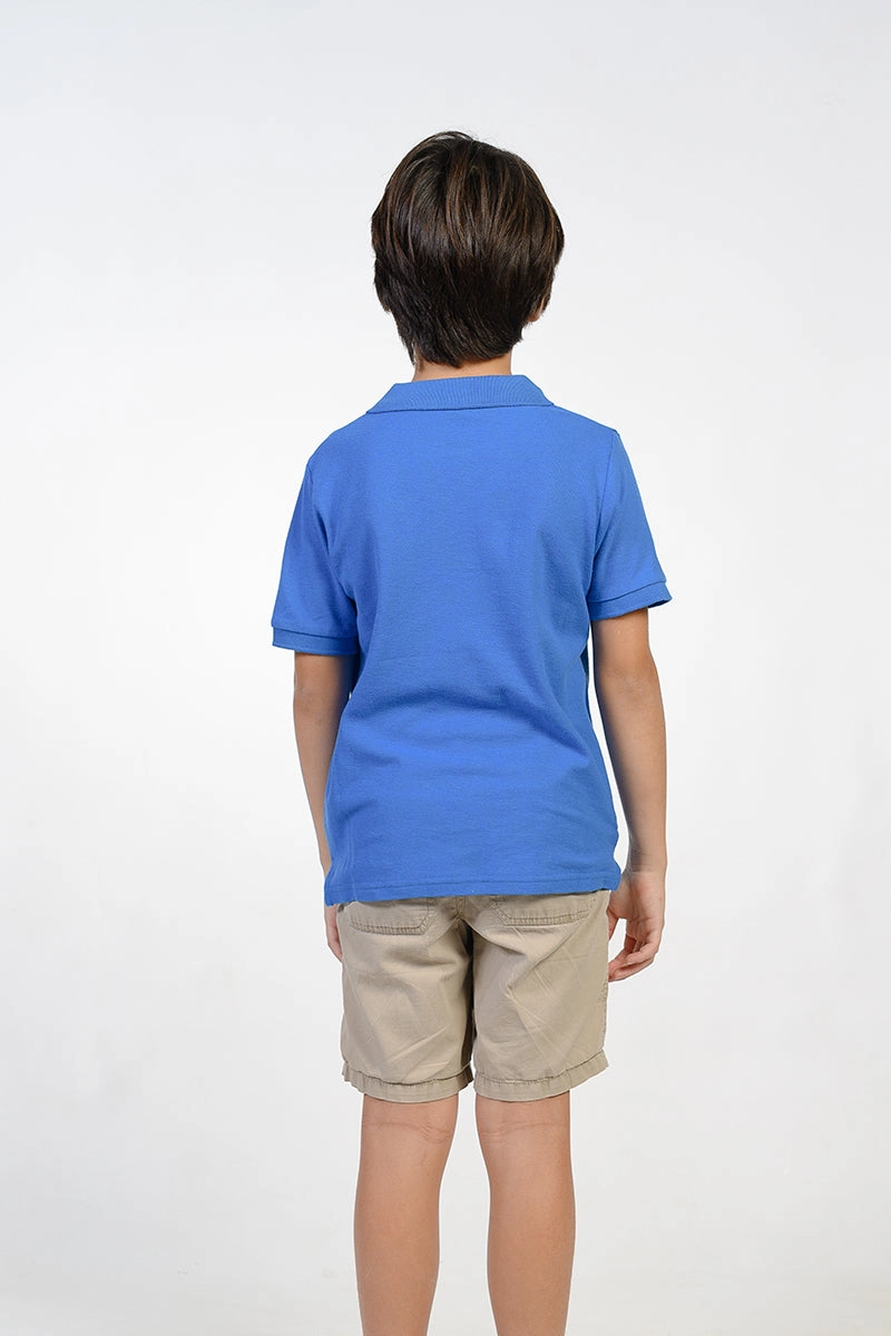 Boy's short sleeve polo for school