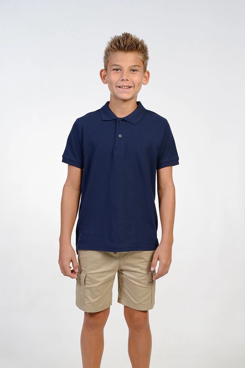 Boy's short sleeve polo for school