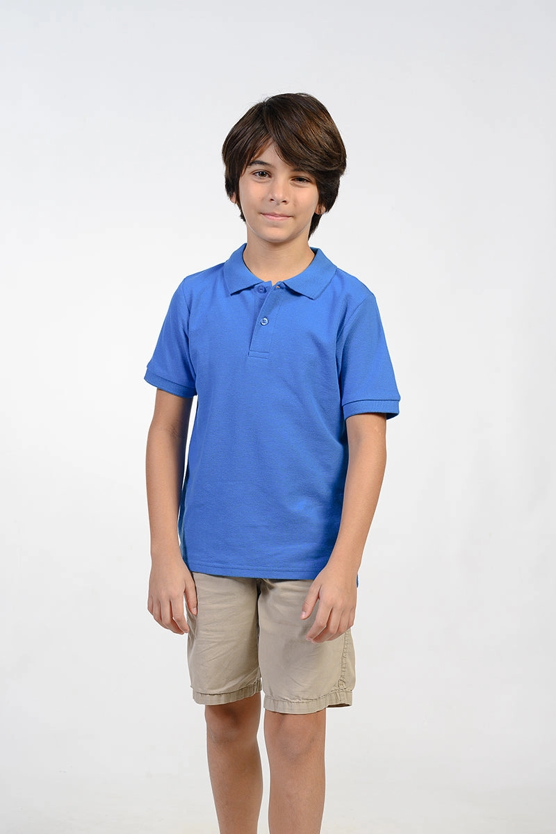 Boy's short sleeve polo for school