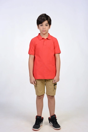 Boy's short sleeve polo for school