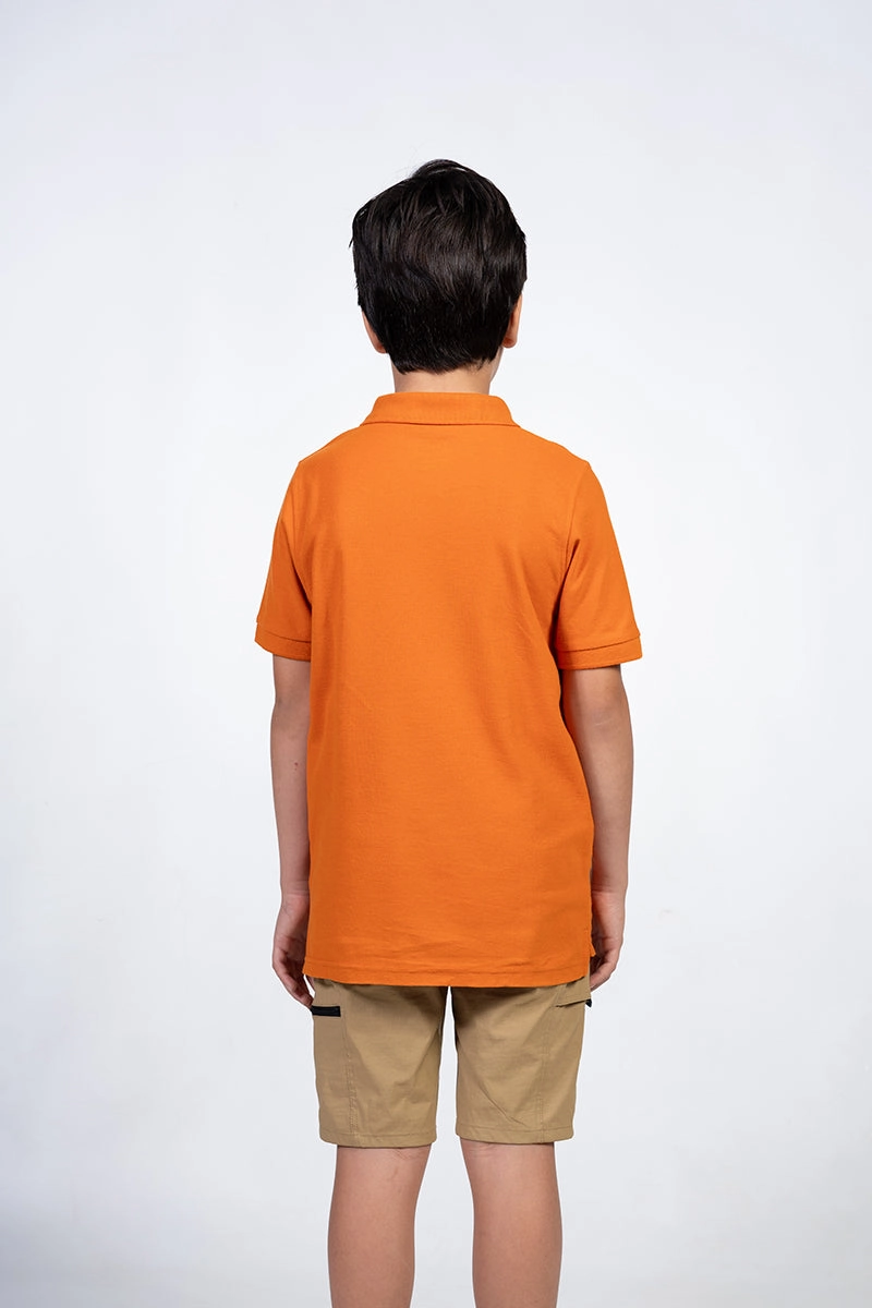 Boy's short sleeve polo for school
