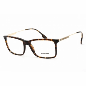 Burberry Men's Eyeglasses - Dark Havana/Light Gold Plastic Rectangular | 0BE2339 3002