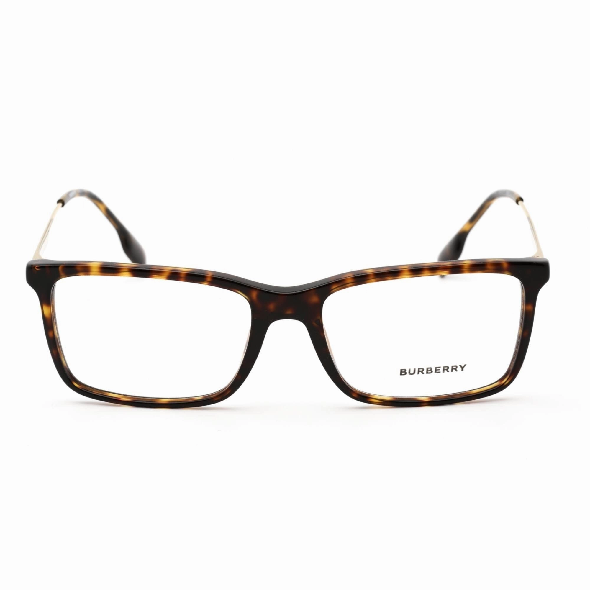 Burberry Men's Eyeglasses - Dark Havana/Light Gold Plastic Rectangular | 0BE2339 3002