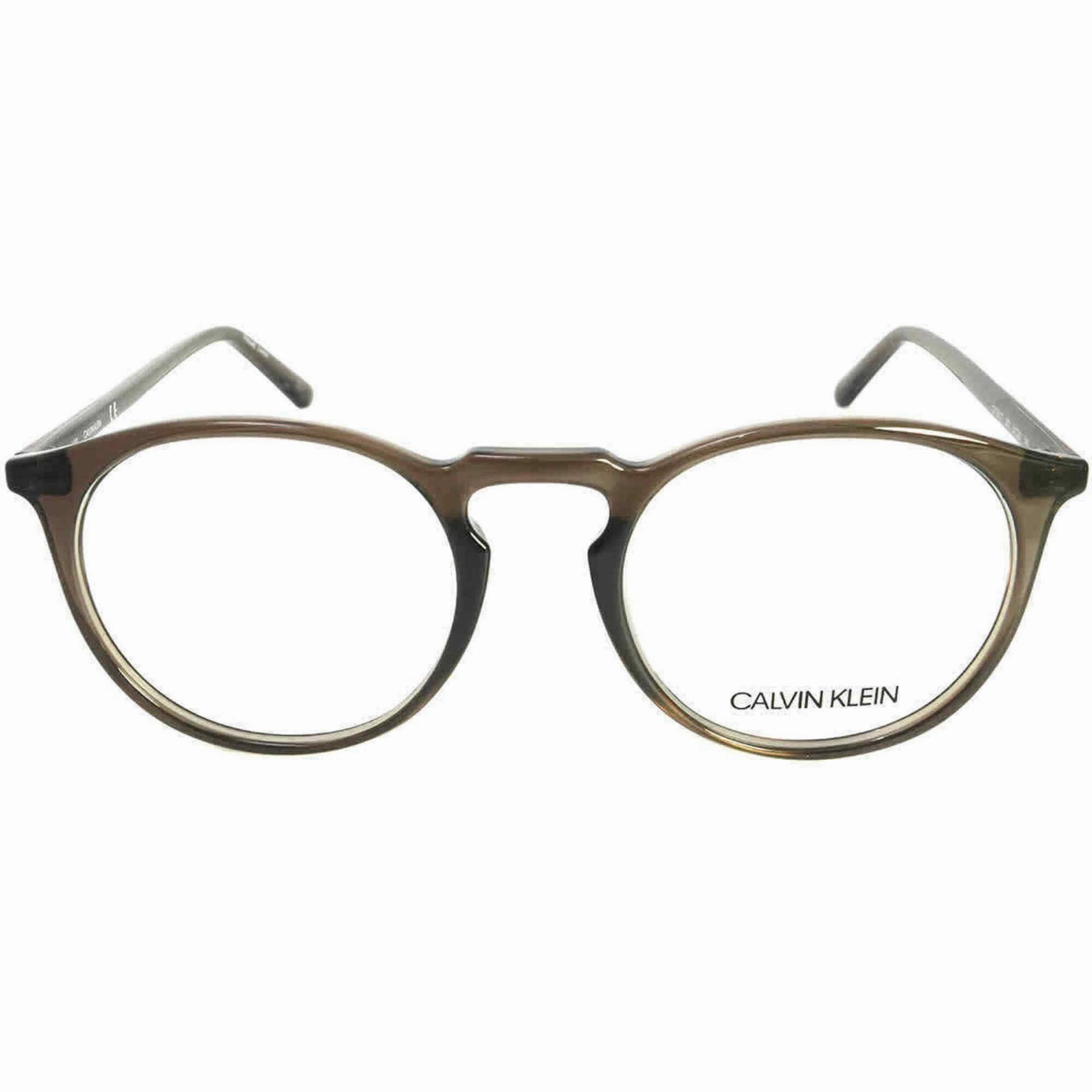 Calvin Klein Men's Eyeglasses - Crystal Dark Brown Frame | CALVIN KLEIN CK19517 201