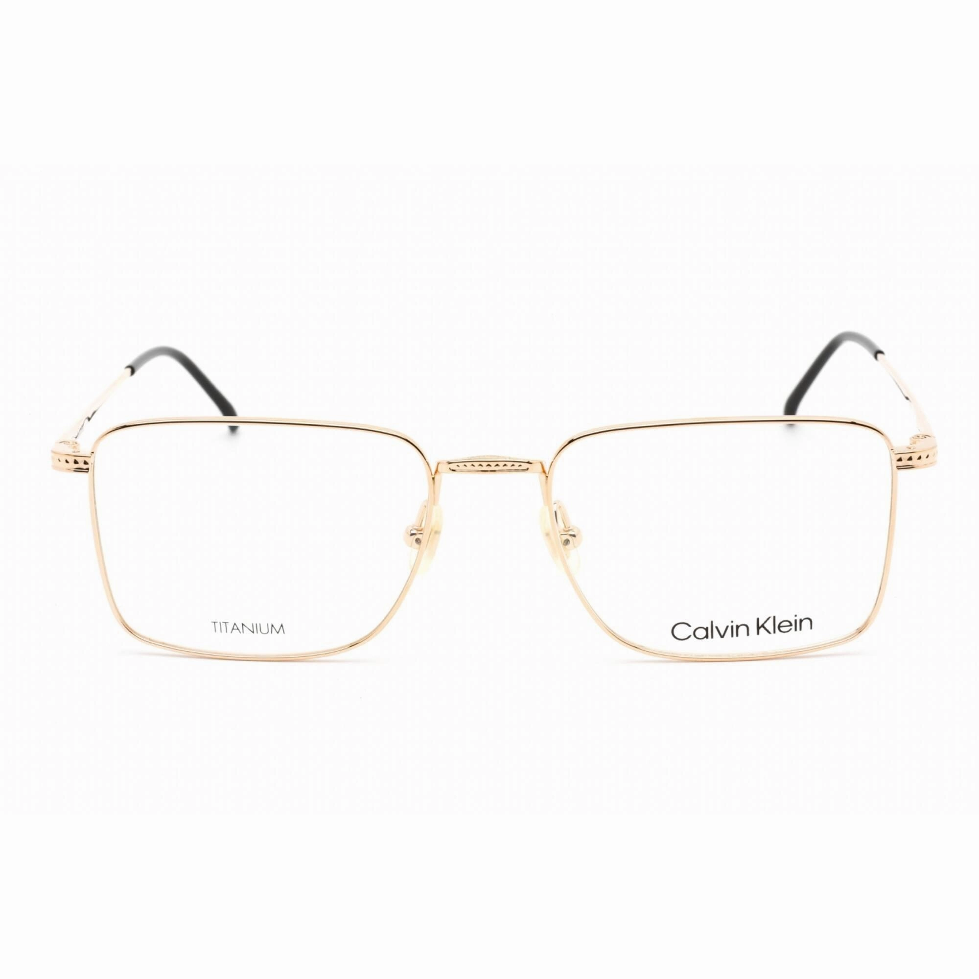 Calvin Klein Men's Eyeglasses - Gold Titanium Rectangular Shape Frame | CK22109T 717