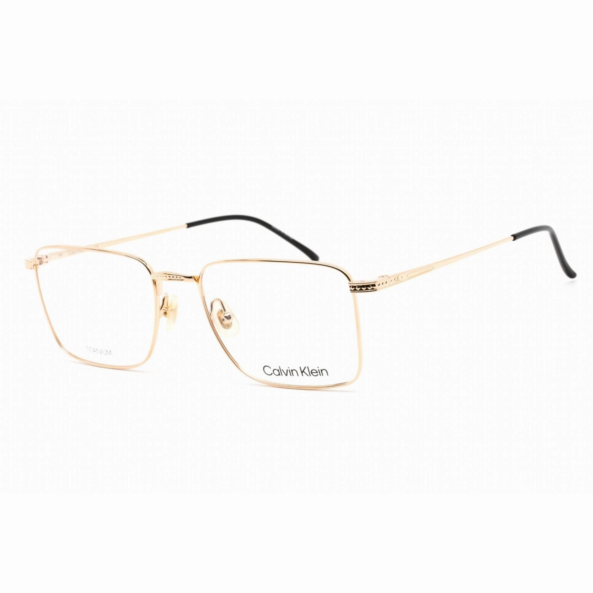 Calvin Klein Men's Eyeglasses - Gold Titanium Rectangular Shape Frame | CK22109T 717