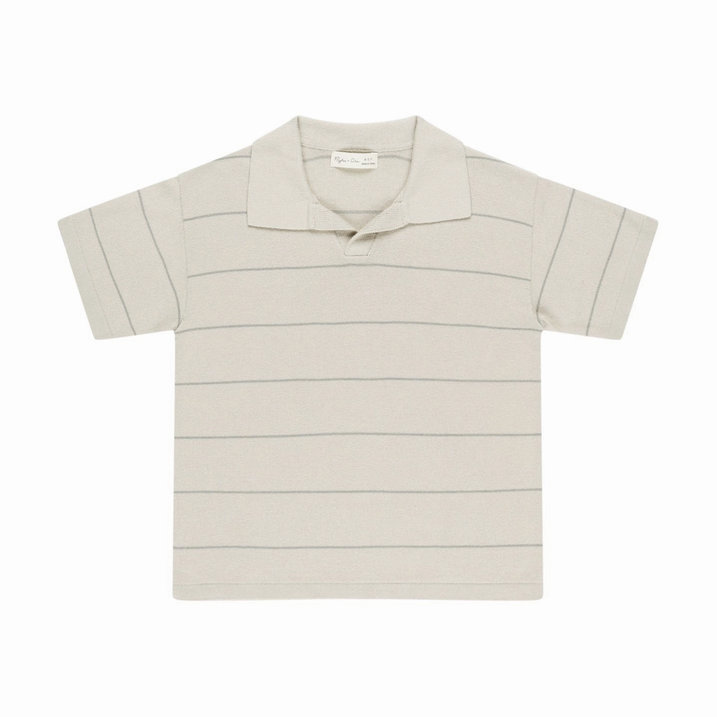 Chandler Knit Polo - Eucalyptus Stripe