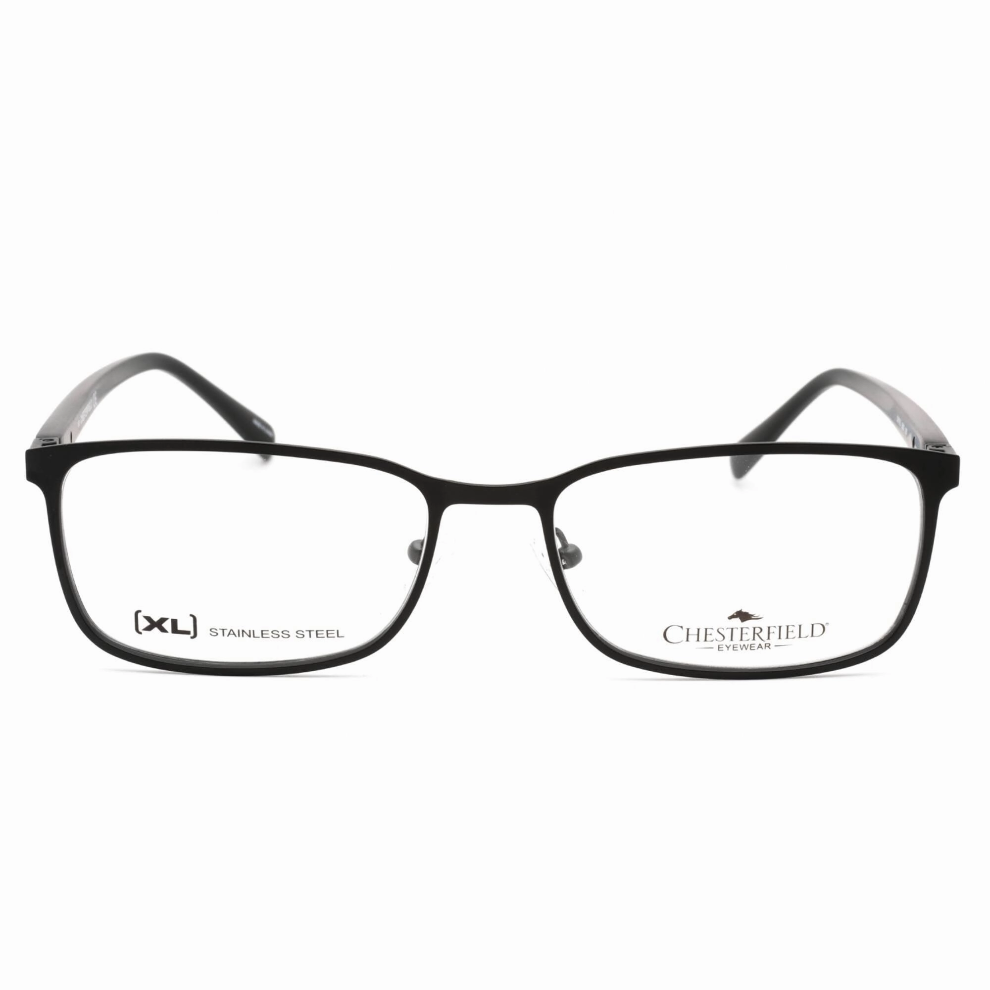 Chesterfield Men's Eyeglasses - Matte Black Metal Rectangular Frame | CH 71XL 0003 00