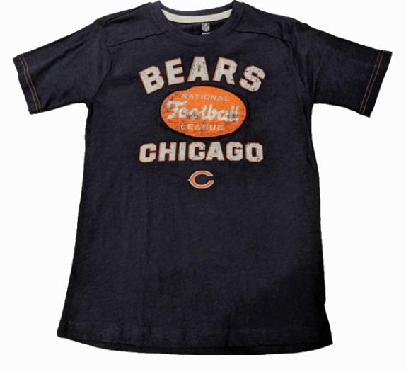 Chicago Bears Youth Navy Vintage Crew Neck Tee
