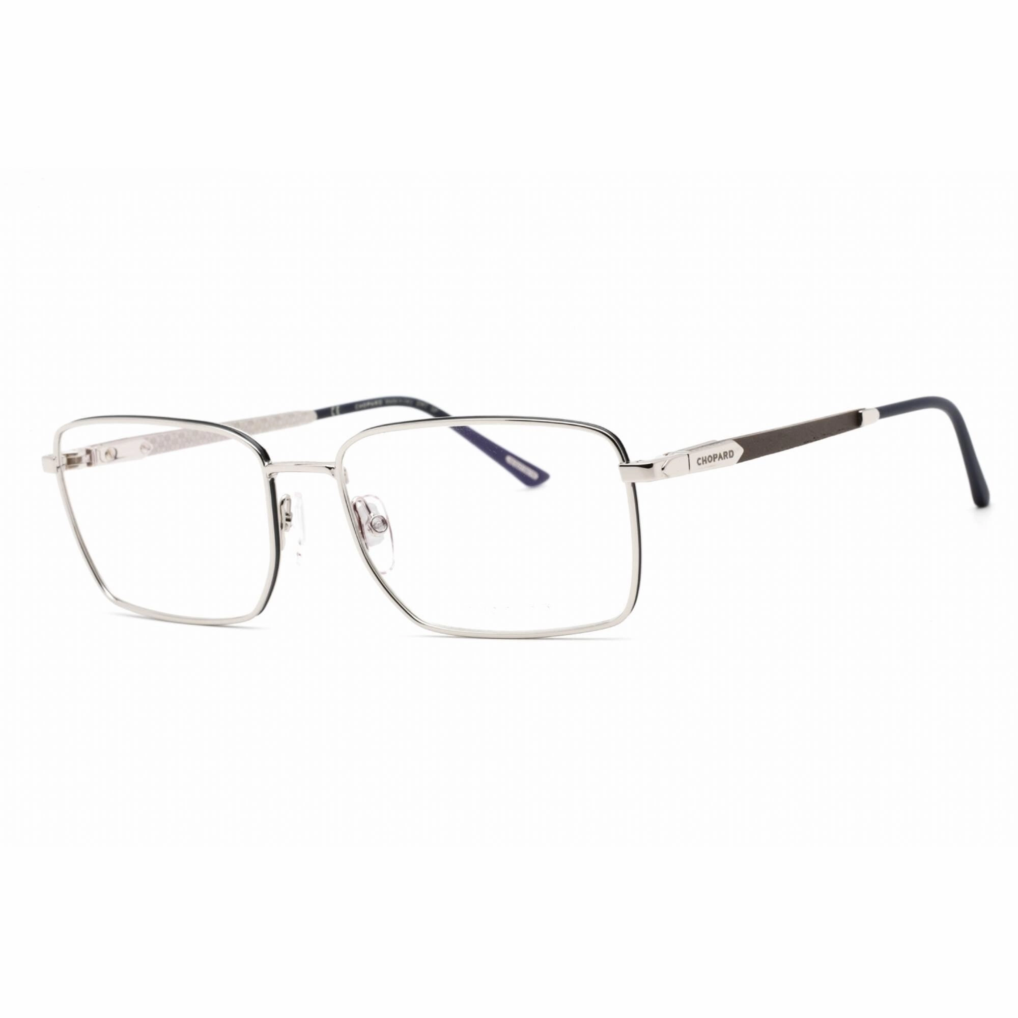 Chopard Men's Eyeglasses - Full Rim Shiny Palladium Rectangular Frame | VCHG05 0579