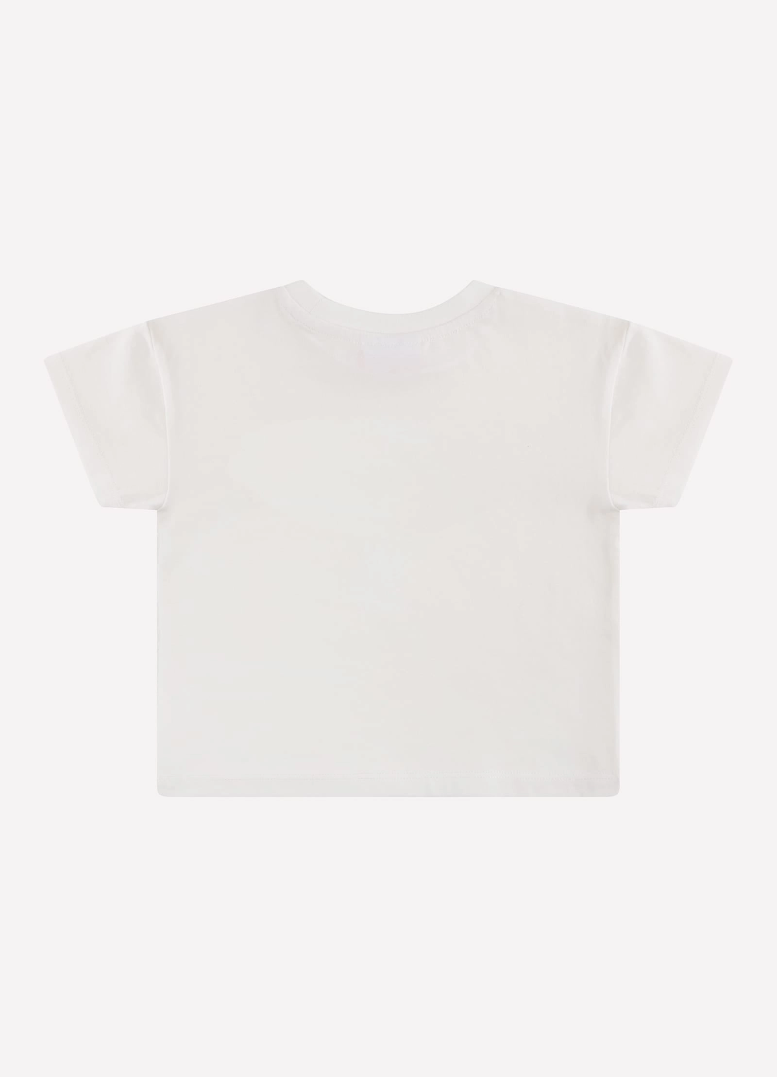 Cloud Dancer Cotton Embossed Crop Tee - Cloud Dancer