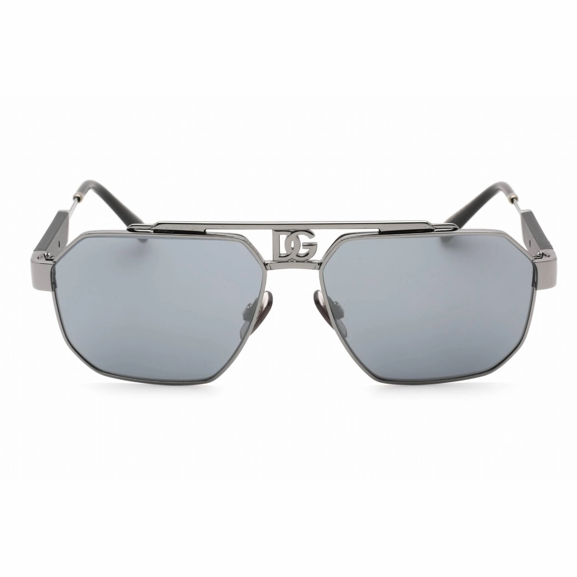 Dolce & Gabbana Men's Sunglasses - Light Grey Mirrored Black Lens | 0DG2294 04/6G