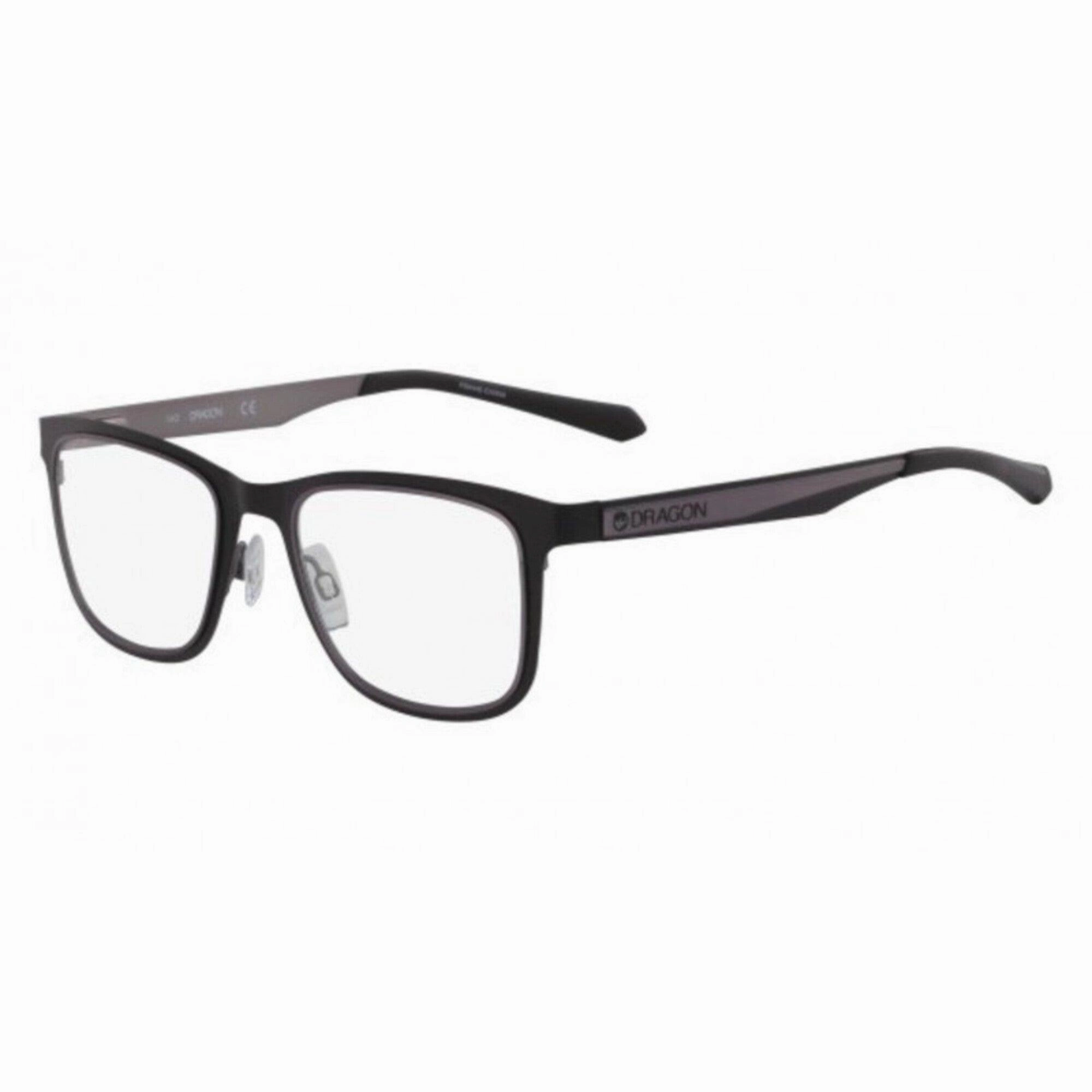 Dragon Men's Eyeglasses - Matt Black Square Frame Demo Lens | DRAGON DR176 WOLFE 2