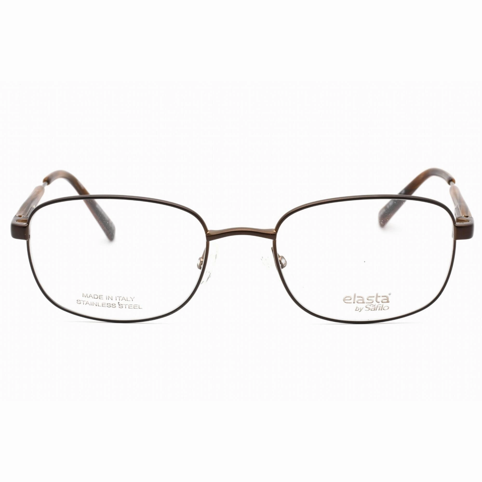 Elasta Men's Eyeglasses - Brown Full Rim Rectangular Frame Clear Lens | 7221 009Q 00
