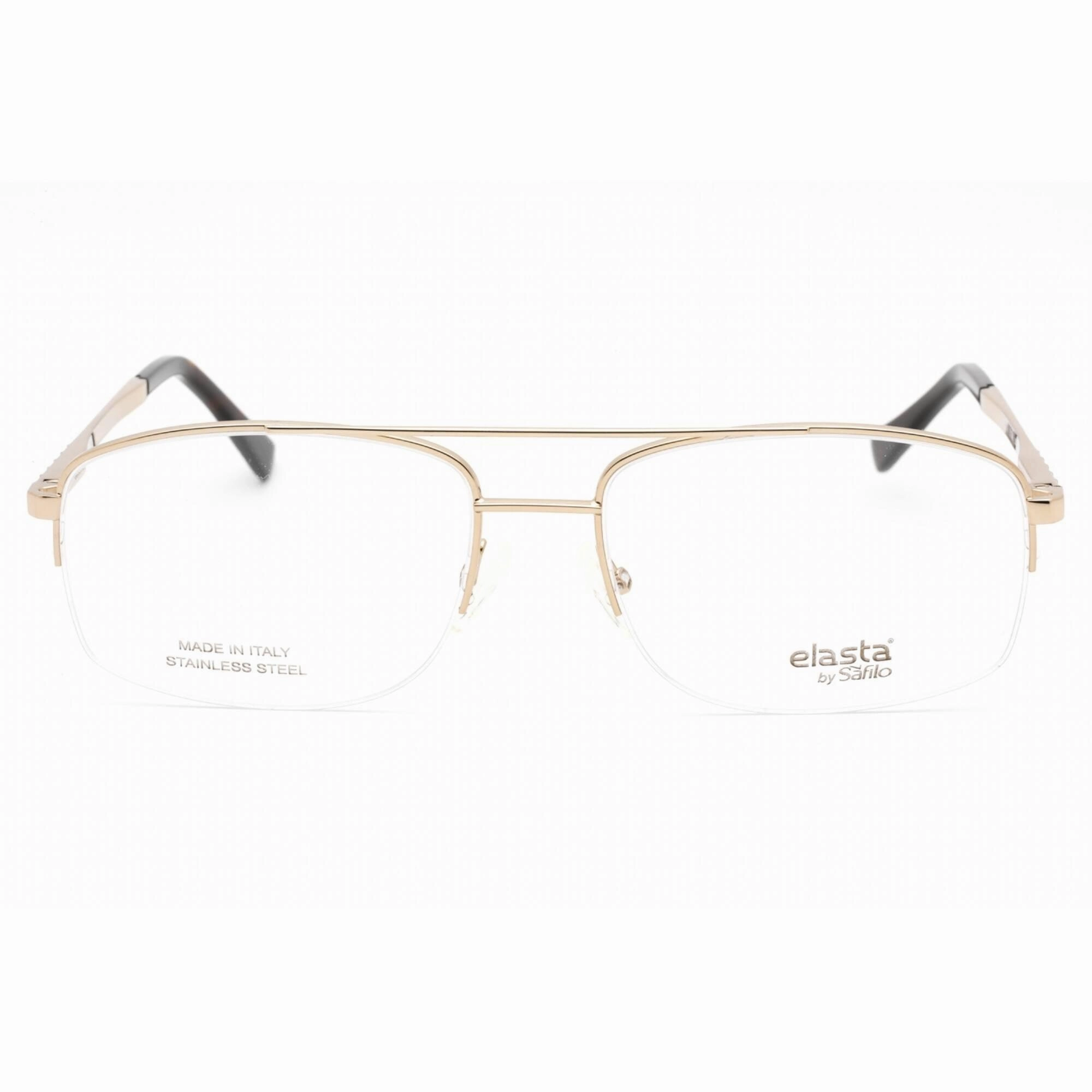 Elasta Men's Eyeglasses - Clear Lens Gold Half Rim  Frame | E 7246 0J5G 00