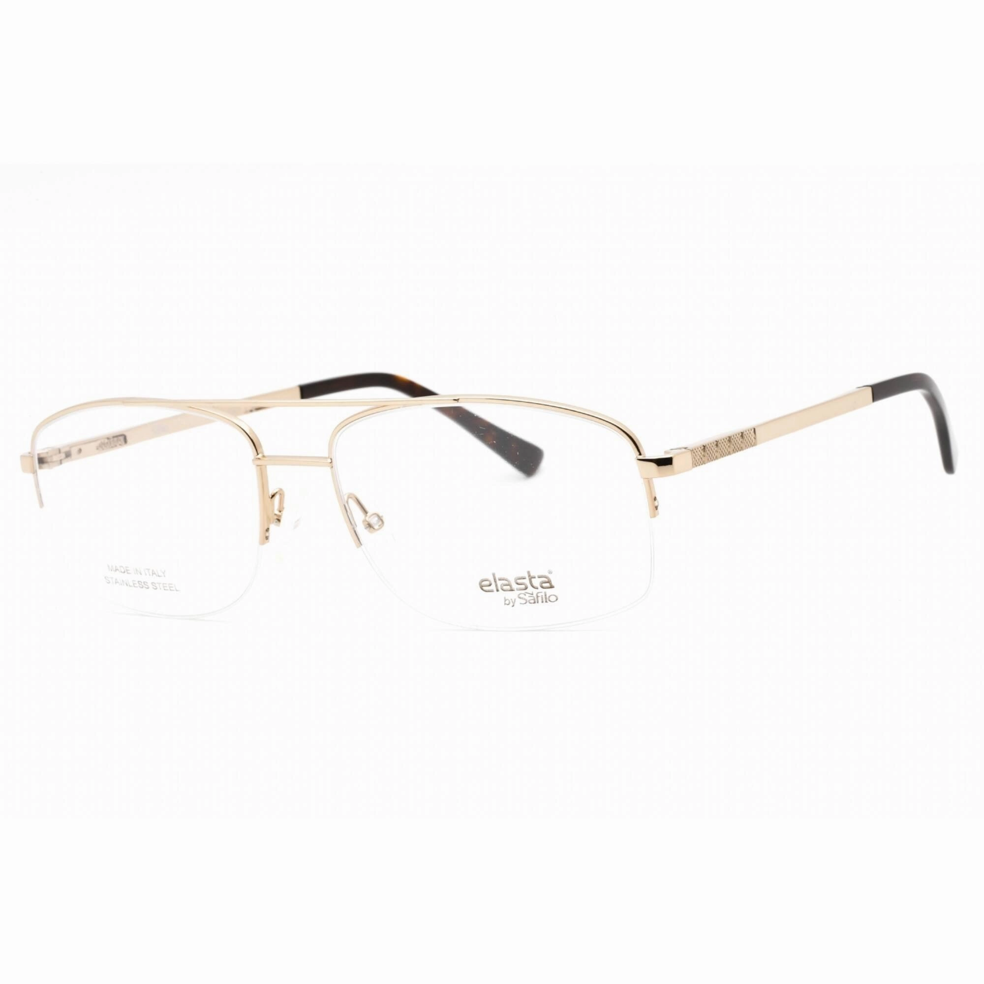 Elasta Men's Eyeglasses - Clear Lens Gold Half Rim  Frame | E 7246 0J5G 00