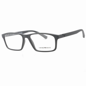 Emporio Armani Men's Eyeglasses - Matte Grey Plastic Full Rim Frame | 0EA3213 5126