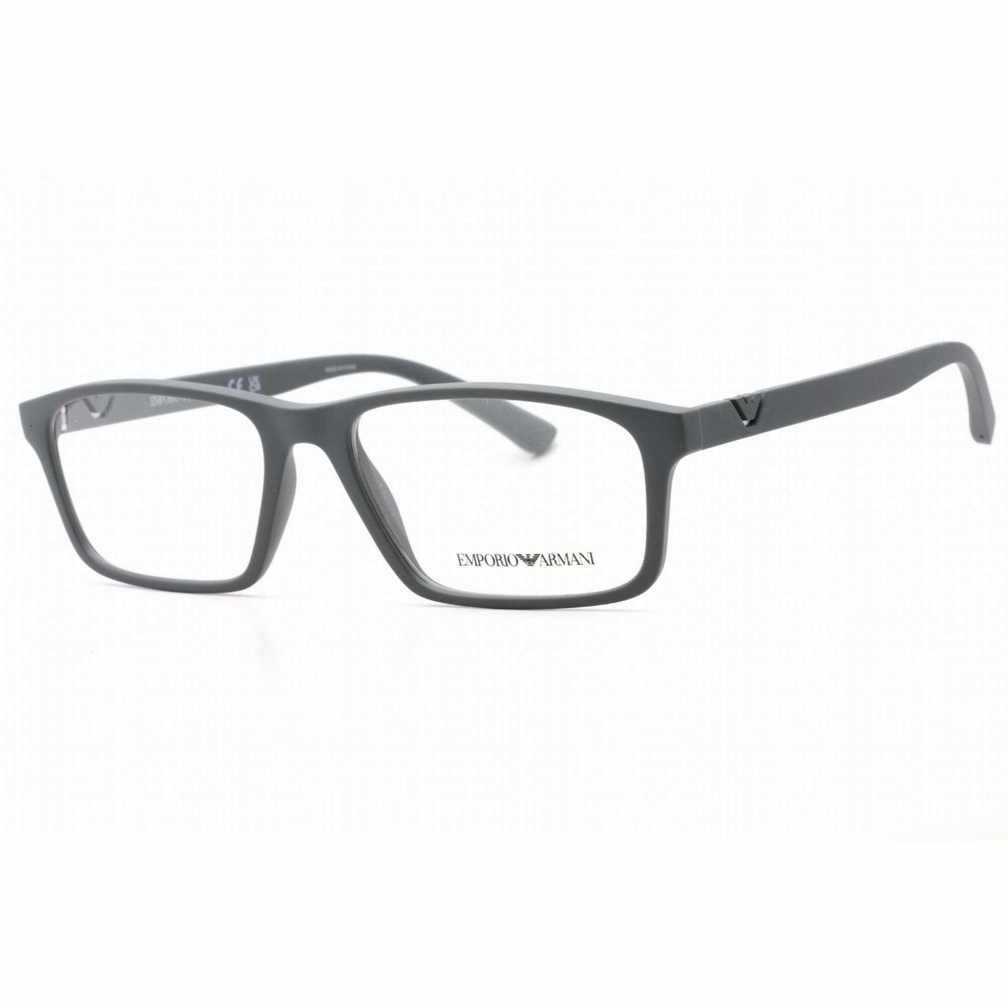 Emporio Armani Men's Eyeglasses - Matte Grey Plastic Full Rim Frame | 0EA3213 5126