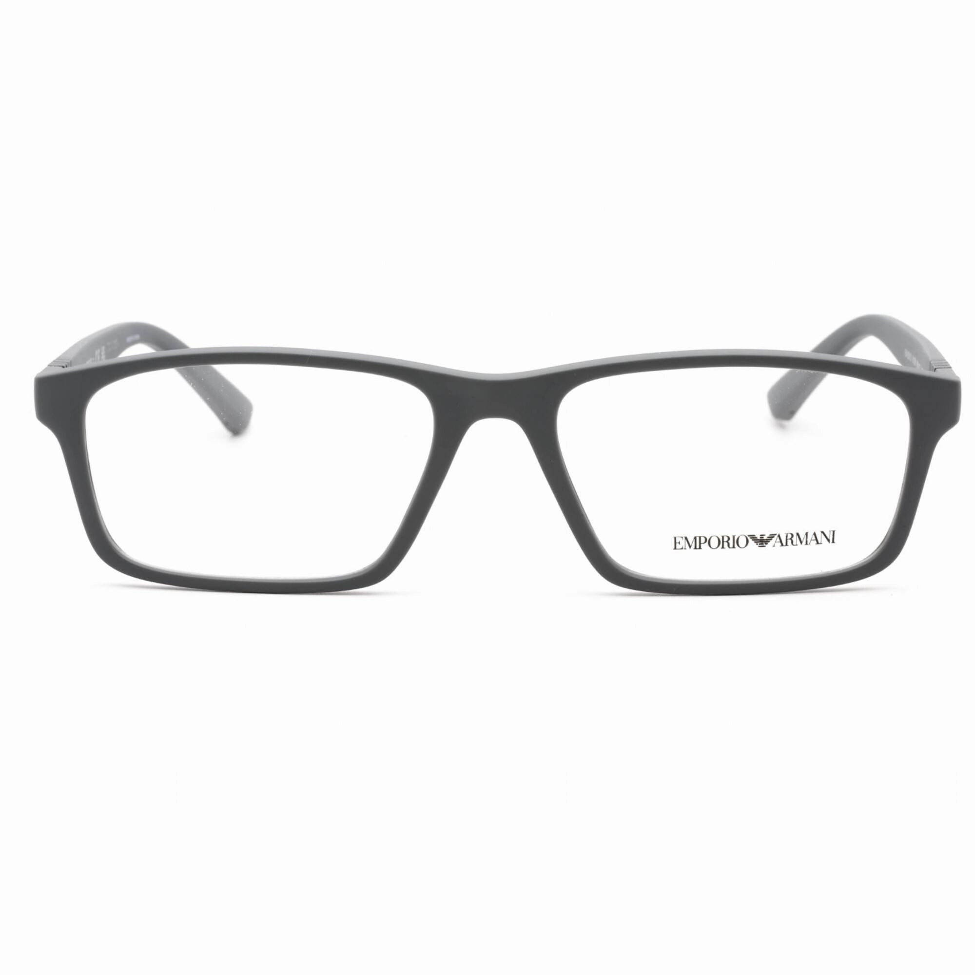 Emporio Armani Men's Eyeglasses - Matte Grey Plastic Full Rim Frame | 0EA3213 5126