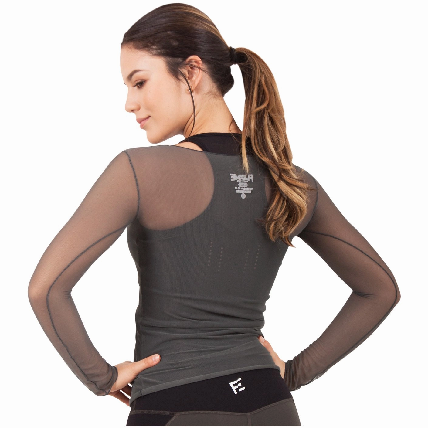 FLEXMEE 934000 | Marble Sports See-Through Shirt For Women | Lycra