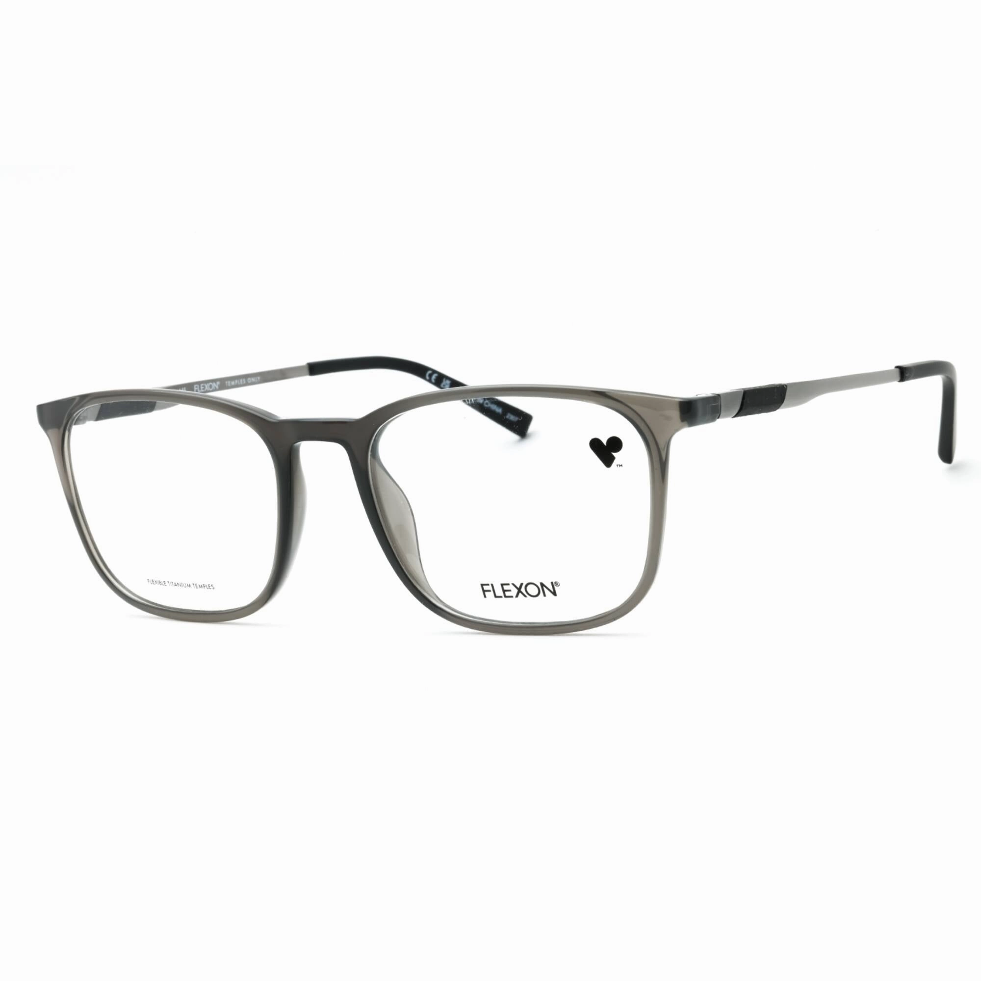 Flexon Men's Eyeglasses - Grey Crystal Full Rim Rectangular Frame | FLEXON EP8017 057