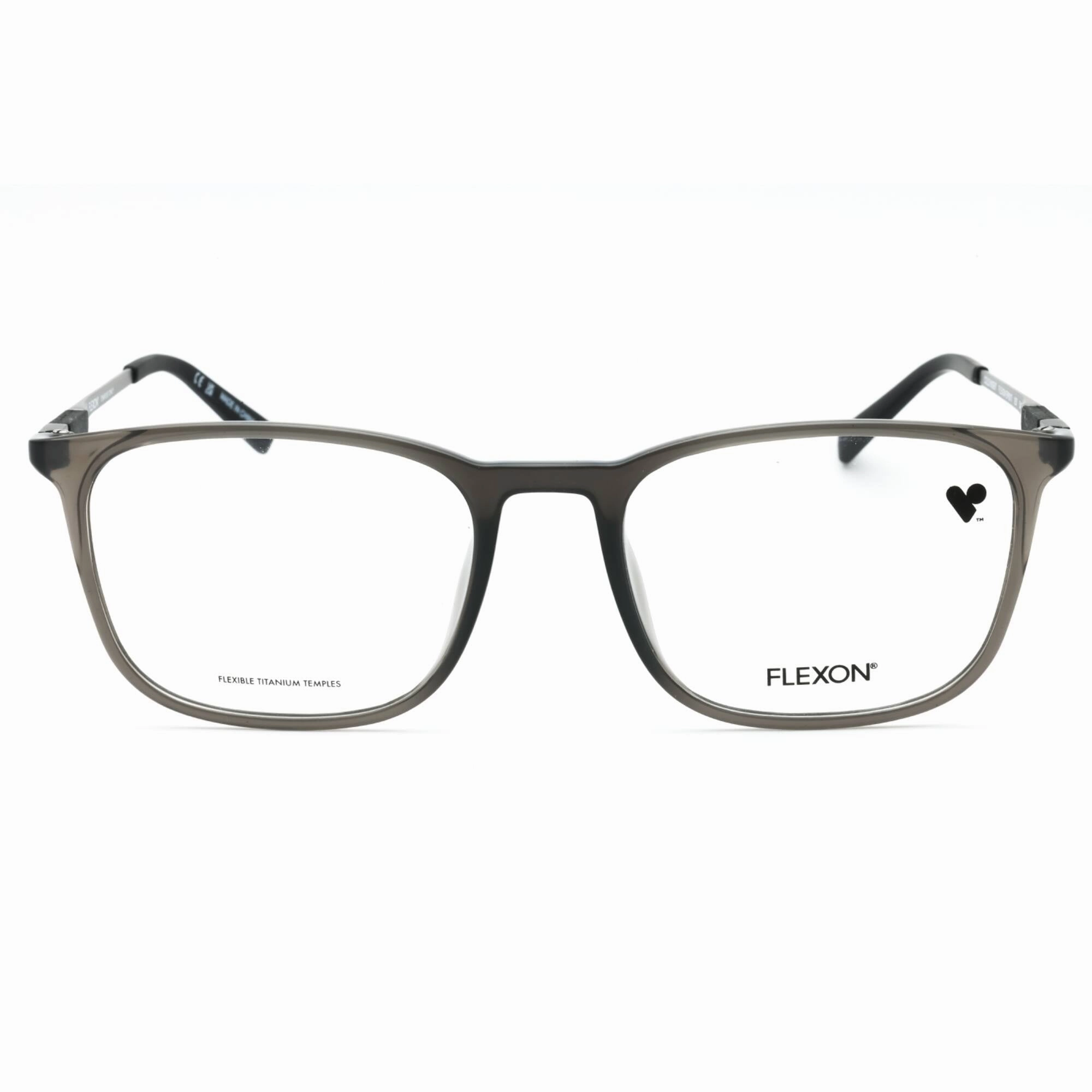 Flexon Men's Eyeglasses - Grey Crystal Full Rim Rectangular Frame | FLEXON EP8017 057
