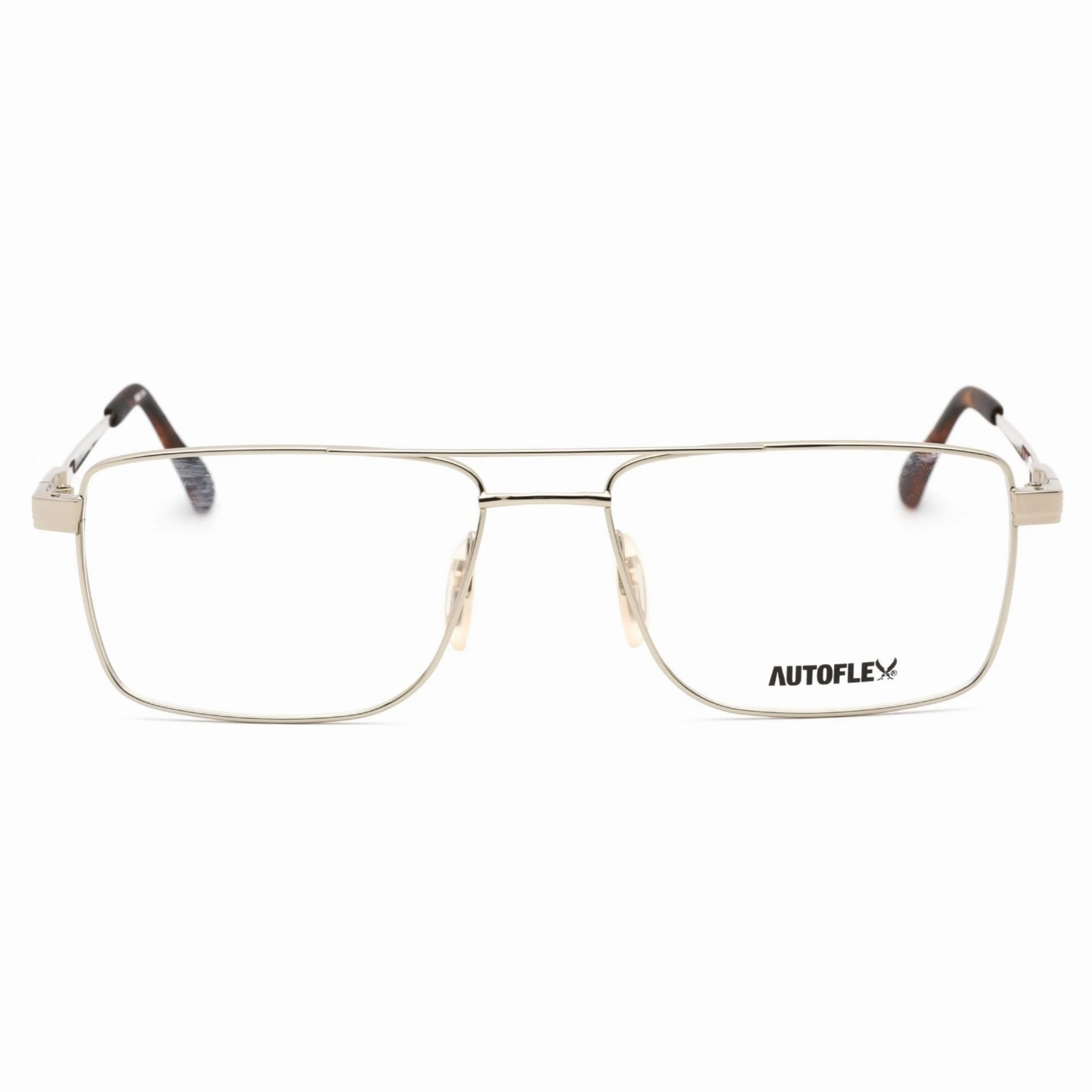Flexon Men's Eyeglasses - Palladium Full Rim Rectangular Frame | AUTOFLEX 109 710