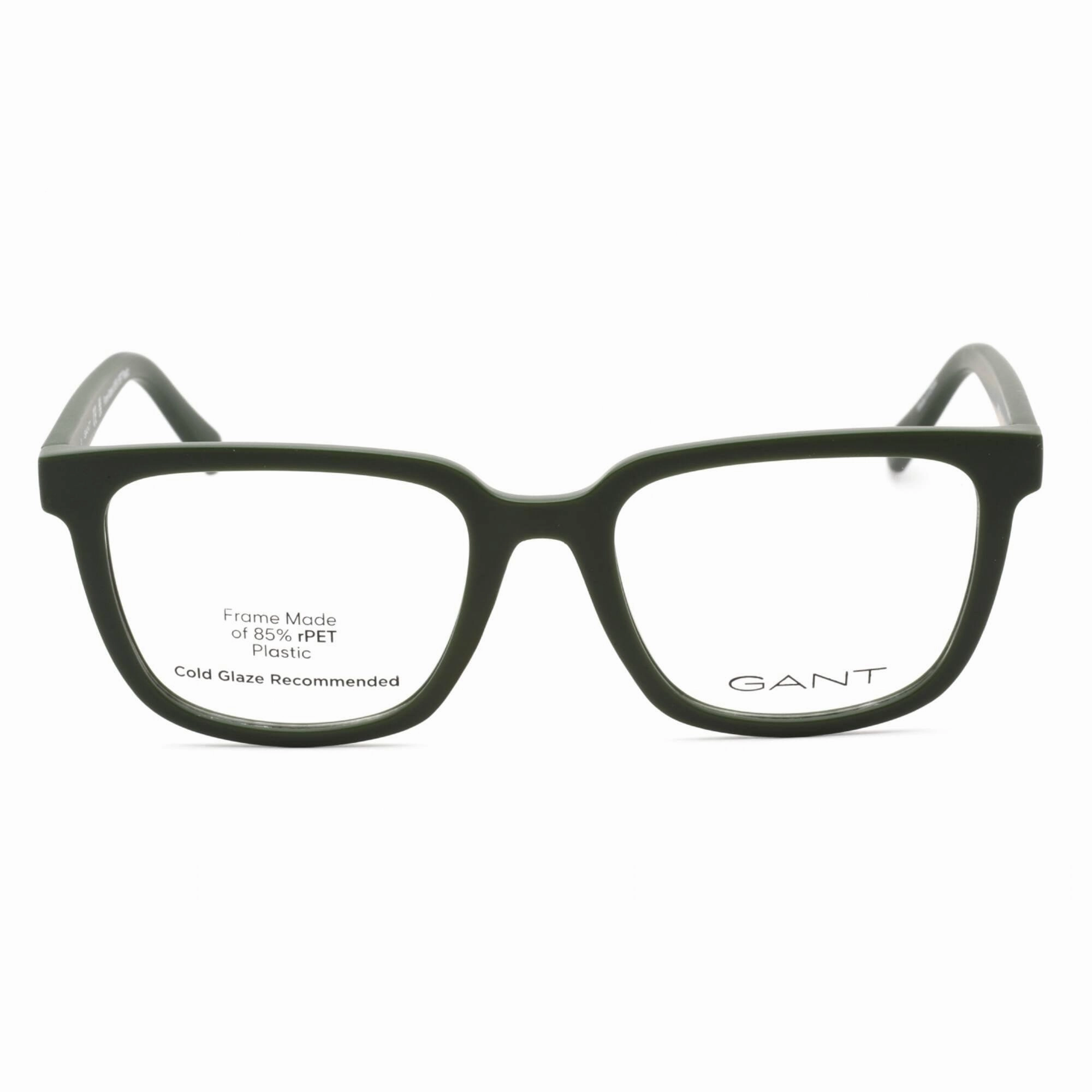 Gant Men's Eyeglasses - Dark Green Plastic Full Rim Rectangular Frame | GA3277 098