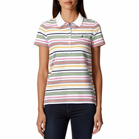 Gateway Stripe Womens Striped Cotton Polo Top