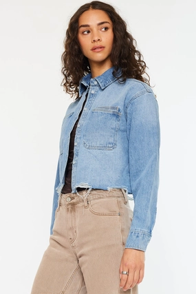 Gemmi Crop Denim Shirts