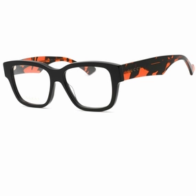 Gucci Men's Eyeglasses - Black/Havana Square Full Rim Plastic Frame | GG1428O 006