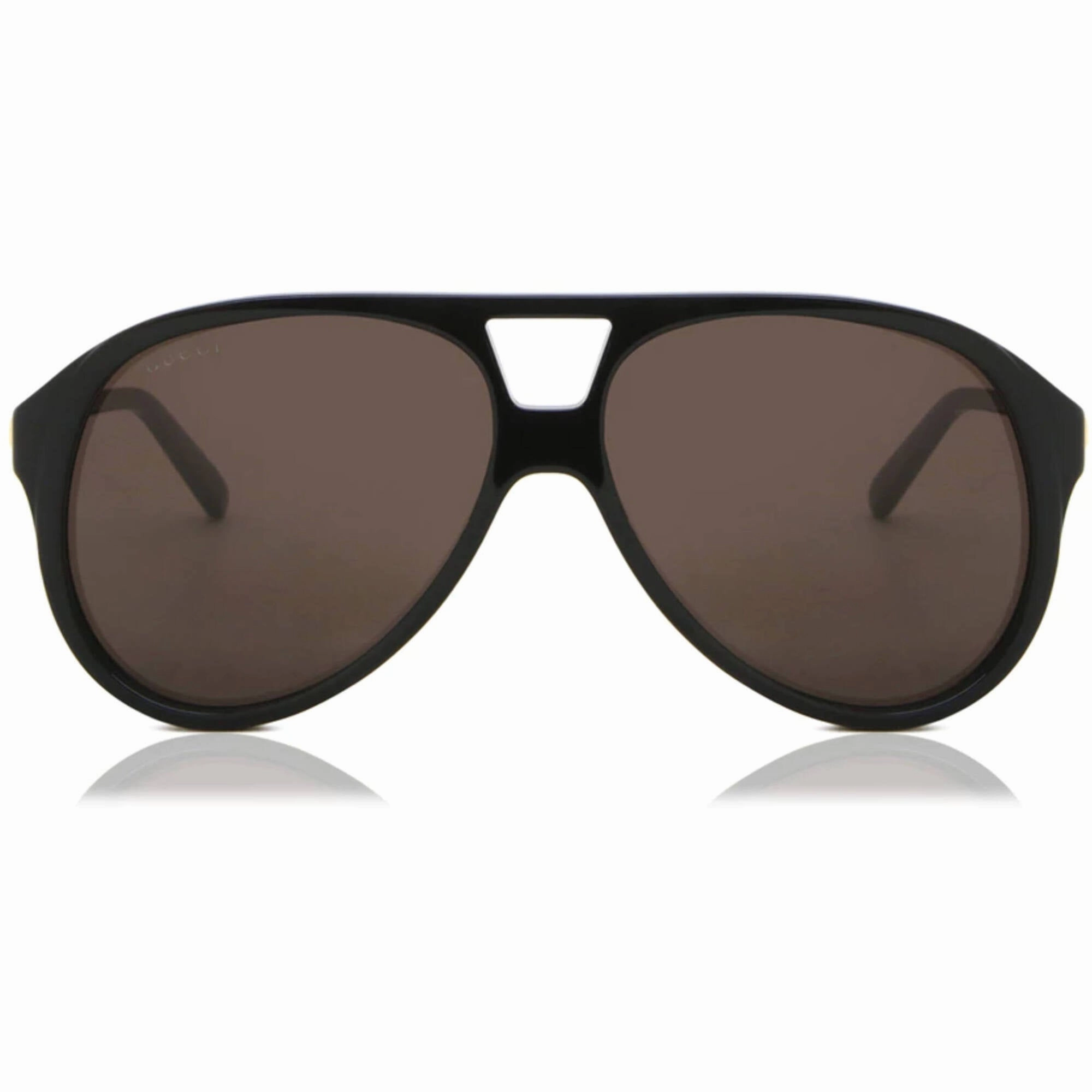 Gucci Men's Sunglasses - Black Acetate Full Rim Pilot Frame Brown Lens | GG1286S 001