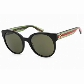 Gucci Men's Sunglasses - Black Acetate Round Full Rim Frame Green Lens | GG0035SN 002