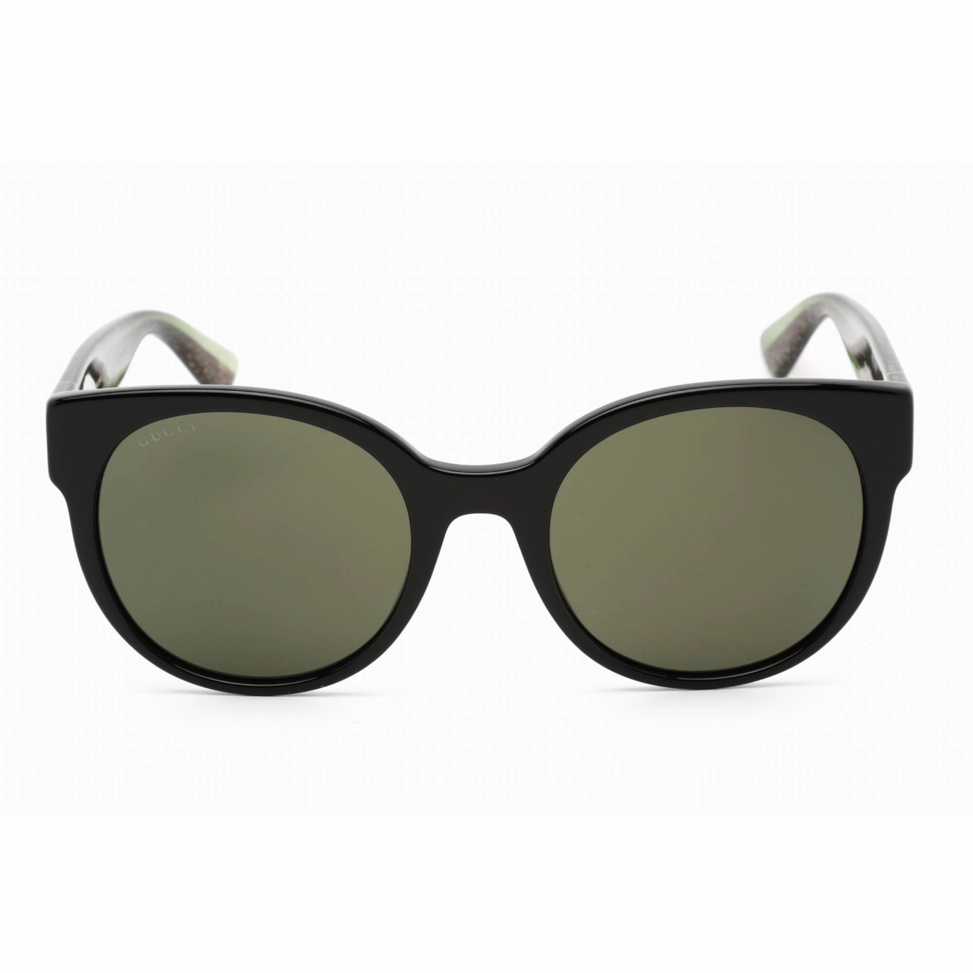 Gucci Men's Sunglasses - Black Acetate Round Full Rim Frame Green Lens | GG0035SN 002