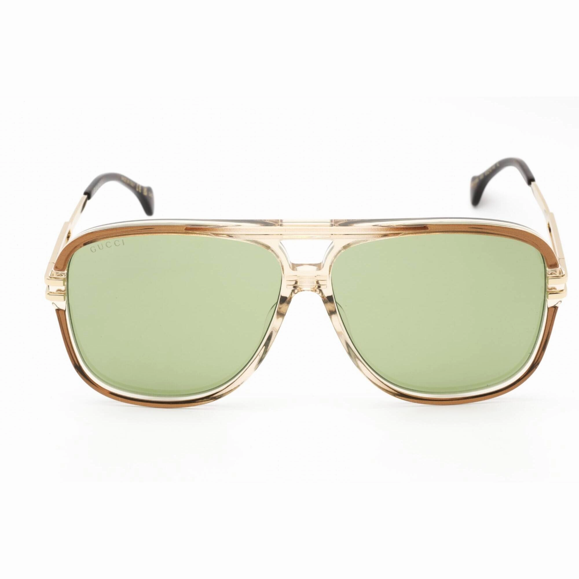 Gucci Men's Sunglasses - Brown/Gold Full Rim Plastic Frame | GG1105S 003